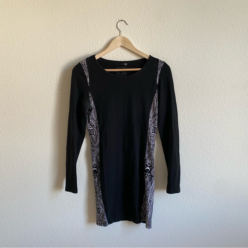 BLVCK SCVLE Black Scale NEW Paisley LS Dress